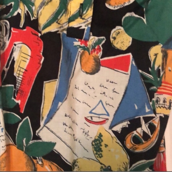 J Crew Postcard Print Top with Ruffle Sleeve Size 0 Perfect Condition! - Picture 6 of 6